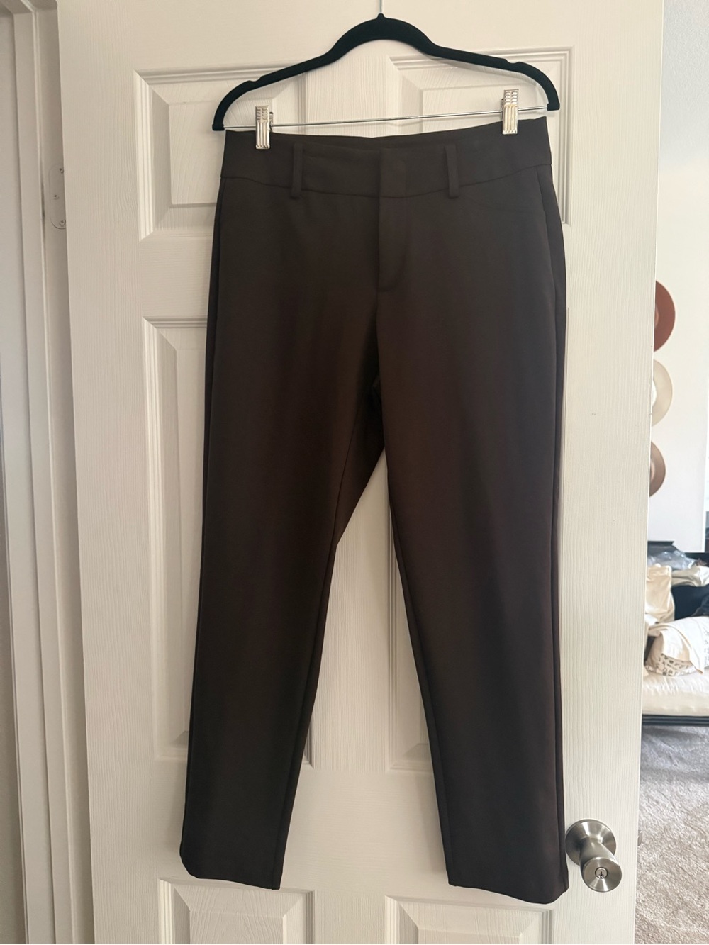 Michael Kors Dark Brown Straight Leg Dress Pants